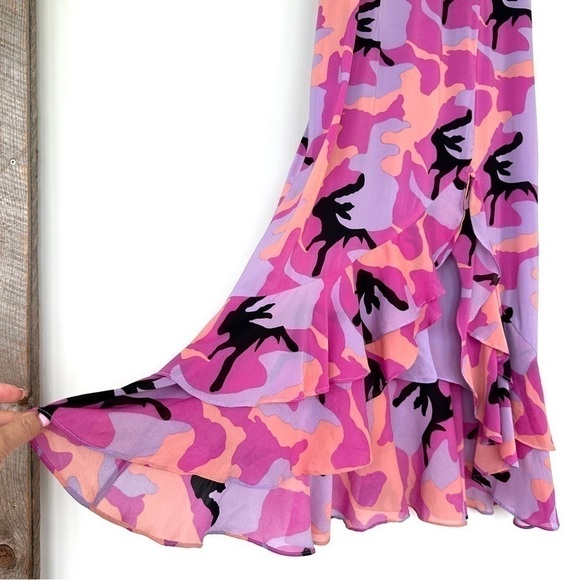 Nicole Miller midi dress, empire waisted with ruffled hem in a silk blend - Picture 6 of 14